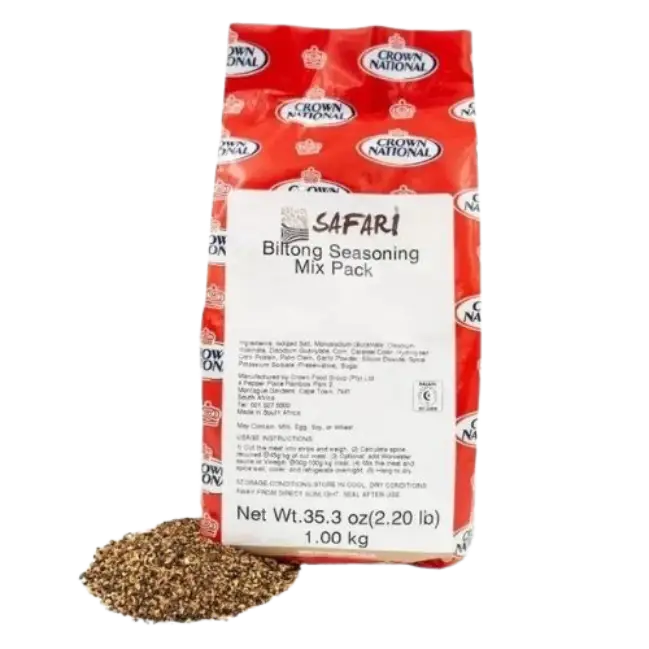 Crown National Safari Legendary Seasoning 1kg bag biltong spice Taste of SA