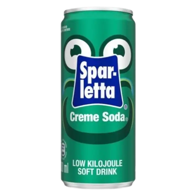 Sparletta Creme Soda single can South African drink Taste of SA